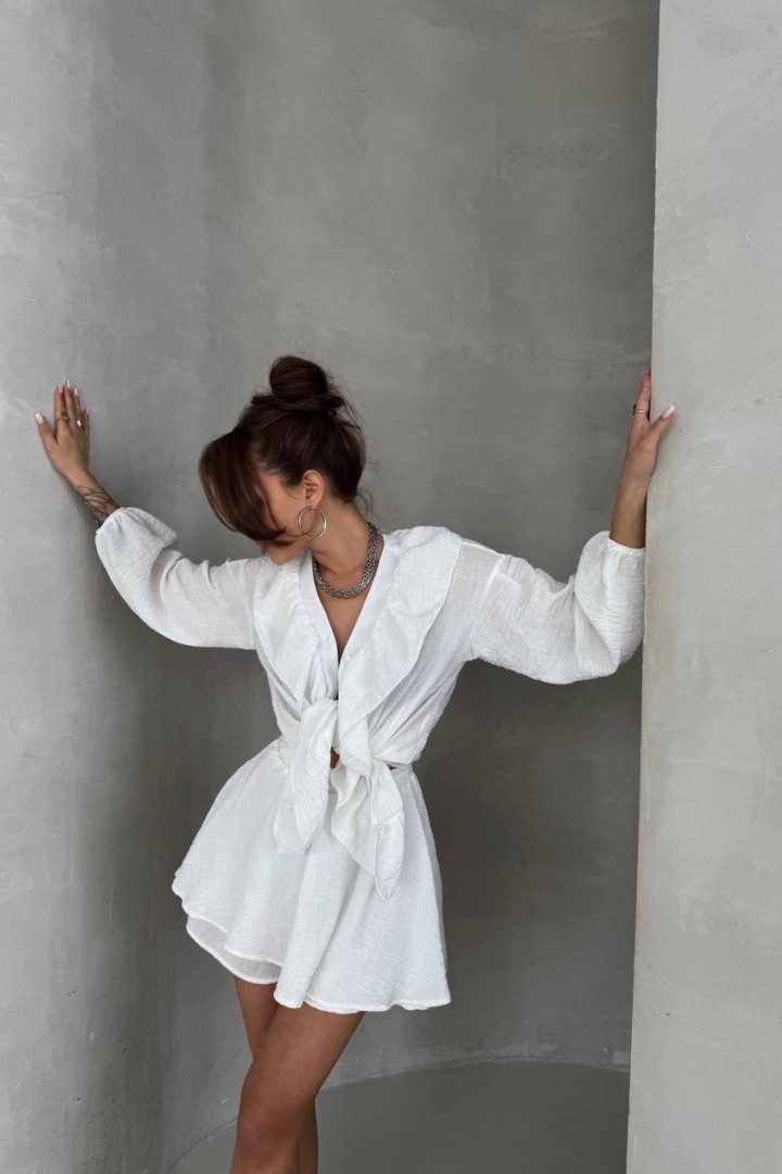 Костюм двойка юбка-шорты+блуза STB-02A550