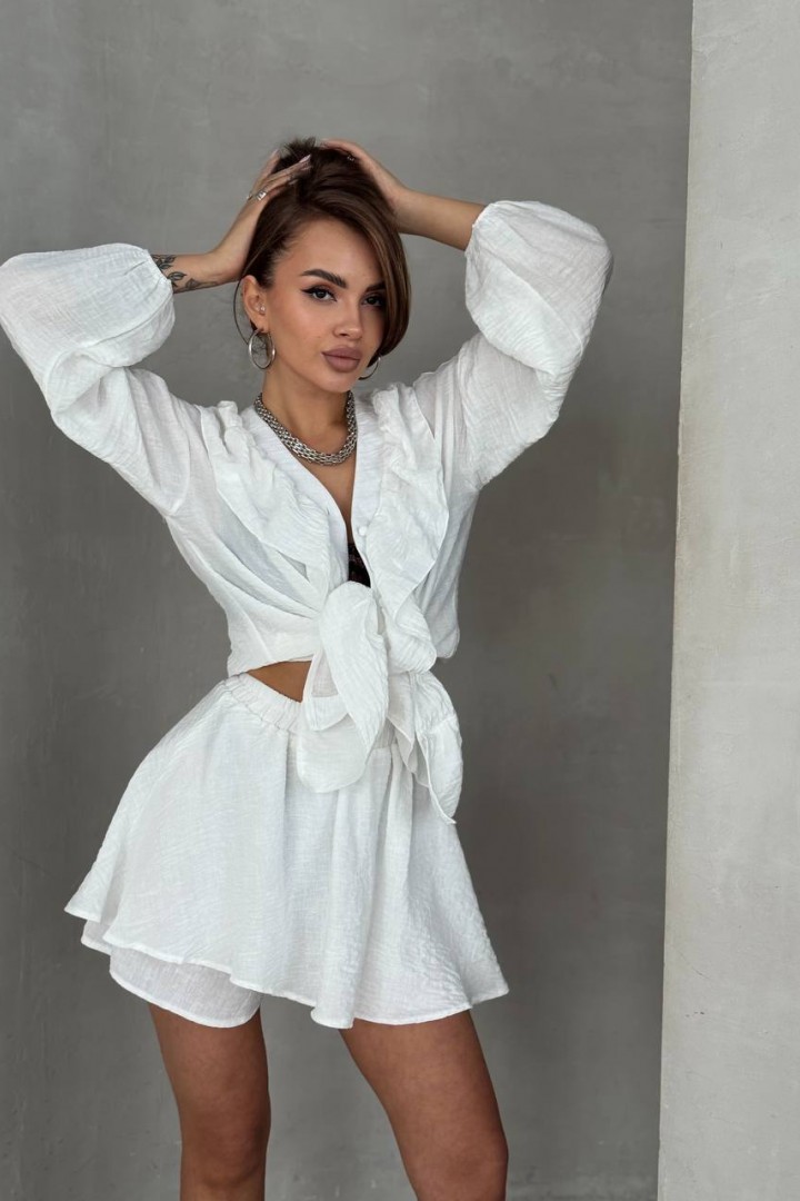 Костюм двойка юбка-шорты+блуза STB-02A550