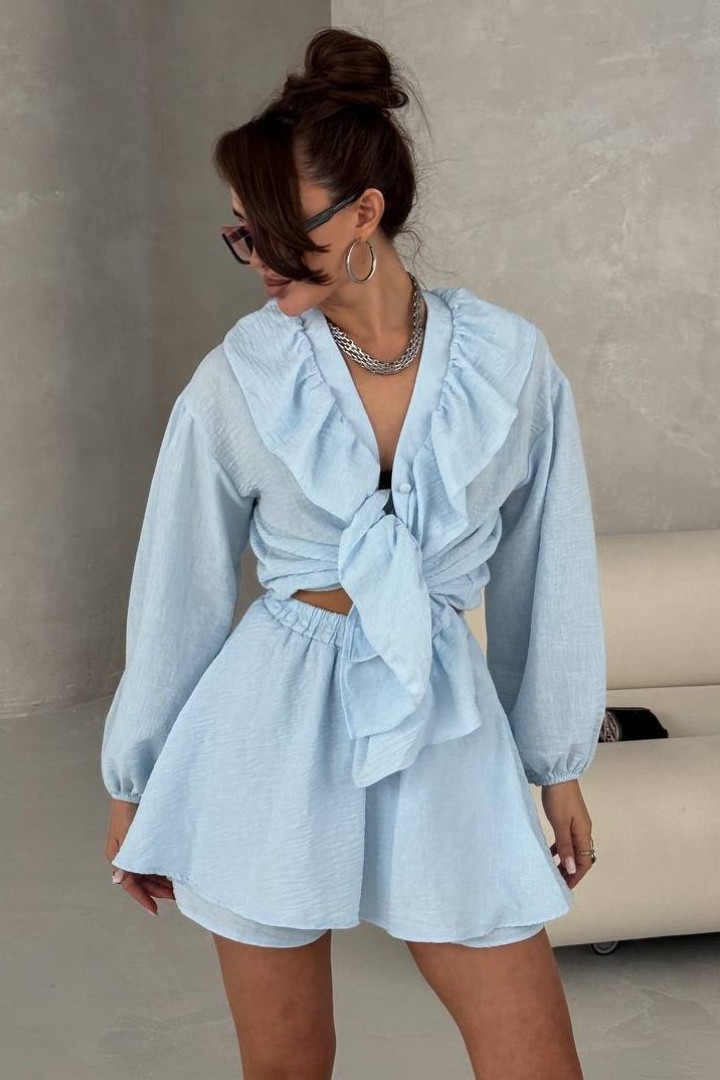 Костюм двойка юбка-шорты+блуза STB-02A550