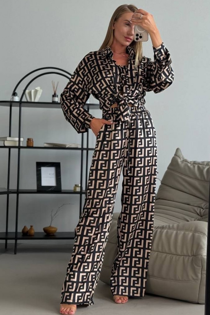 Костюм тройка рубашка, топ, брюки STB-08A800