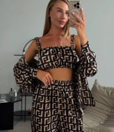 Костюм тройка рубашка, топ, брюки STB-08A800