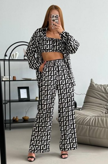 Костюм тройка рубашка, топ, брюки STB-08A800