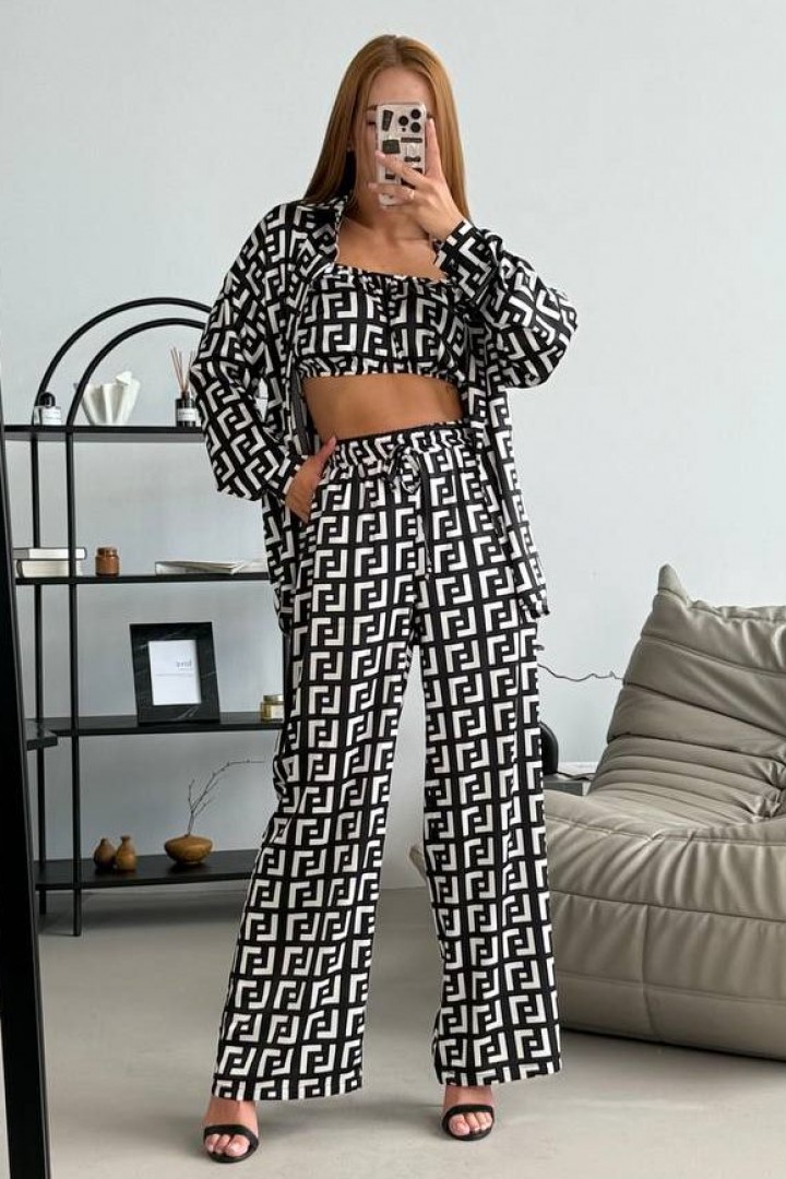 Костюм тройка рубашка, топ, брюки STB-08A800