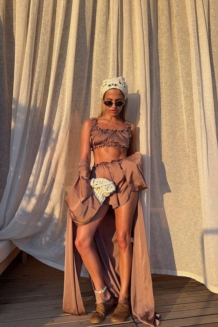 Домашний комплект халат, шорты+топ STB-27A599