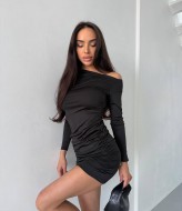 Стильное платье с открытым плечом STB-35A400