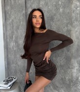 Стильное платье с открытым плечом STB-35A400