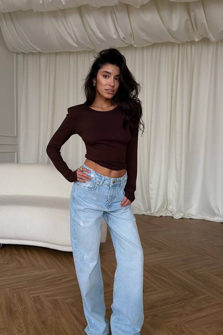 Базовый лонгслив с плечиками STB-44A350