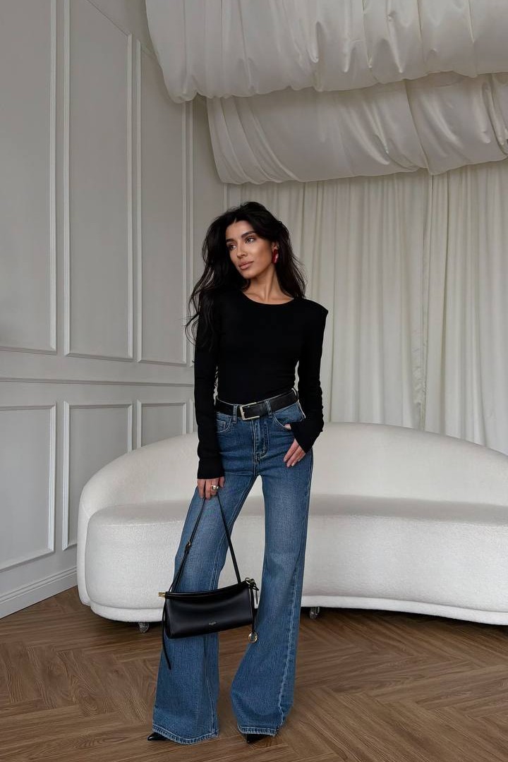 Базовый лонгслив с плечиками STB-44A350