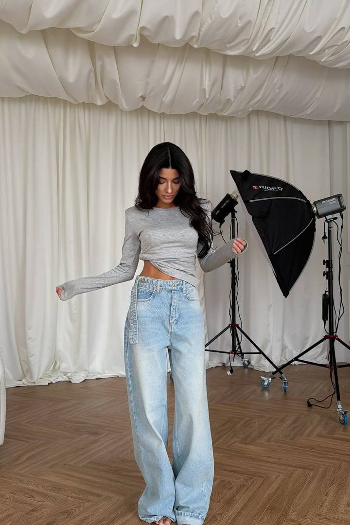 Базовый лонгслив с плечиками STB-44A350