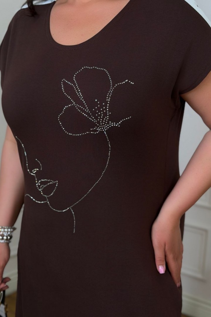 Платье трапеция со стразами ZP-1343A520