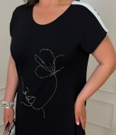 Платье трапеция со стразами ZP-1343A520