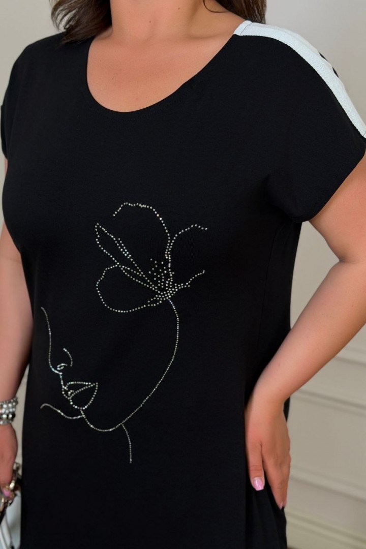 Платье трапеция со стразами ZP-1343A520