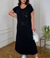 Платье трапеция со стразами ZP-1343A520