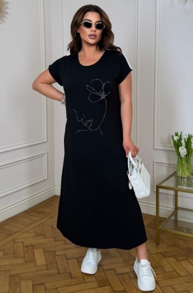 Платье трапеция со стразами ZP-1343A520