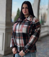 Байковая рубашка в клетку YS-2068A11.8B12.8