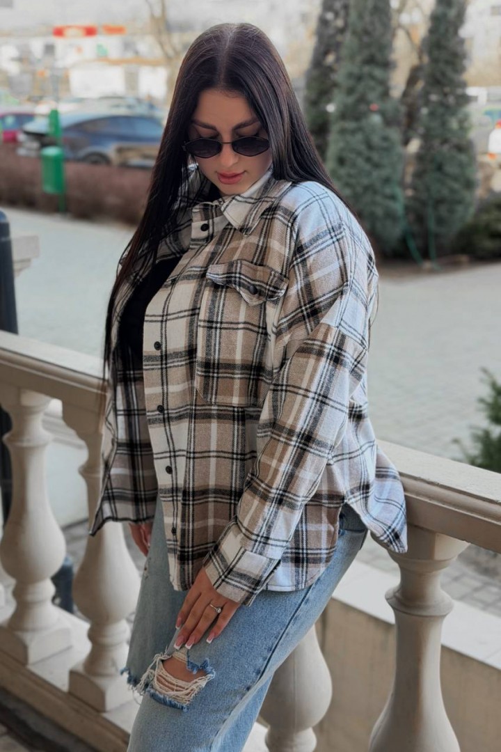 Байковая рубашка в клетку YS-2068A11.8B12.8