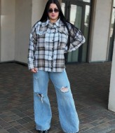 Байковая рубашка в клетку YS-2068A11.8B12.8