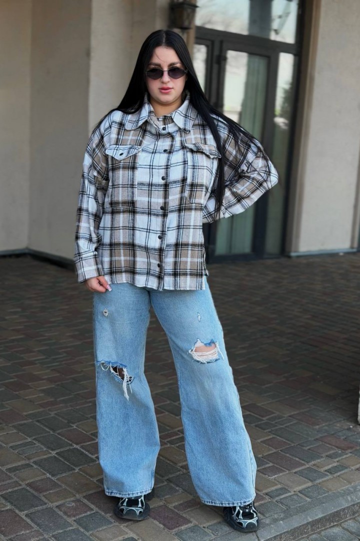 Байковая рубашка в клетку YS-2068A11.8B12.8