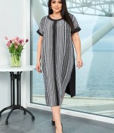 Платья в полоску для полных NU-1377A10