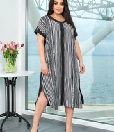 Платья в полоску для полных NU-1377A10