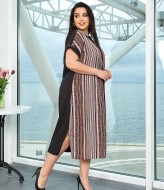 Платья в полоску для полных NU-1377A10