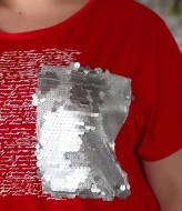 Футболка с пайетками NU-1267A10