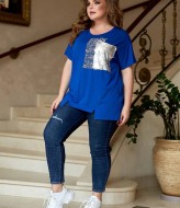 Футболка с пайетками NU-1267A10