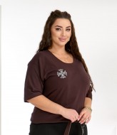 Футболка со стразами ELR-40931A500