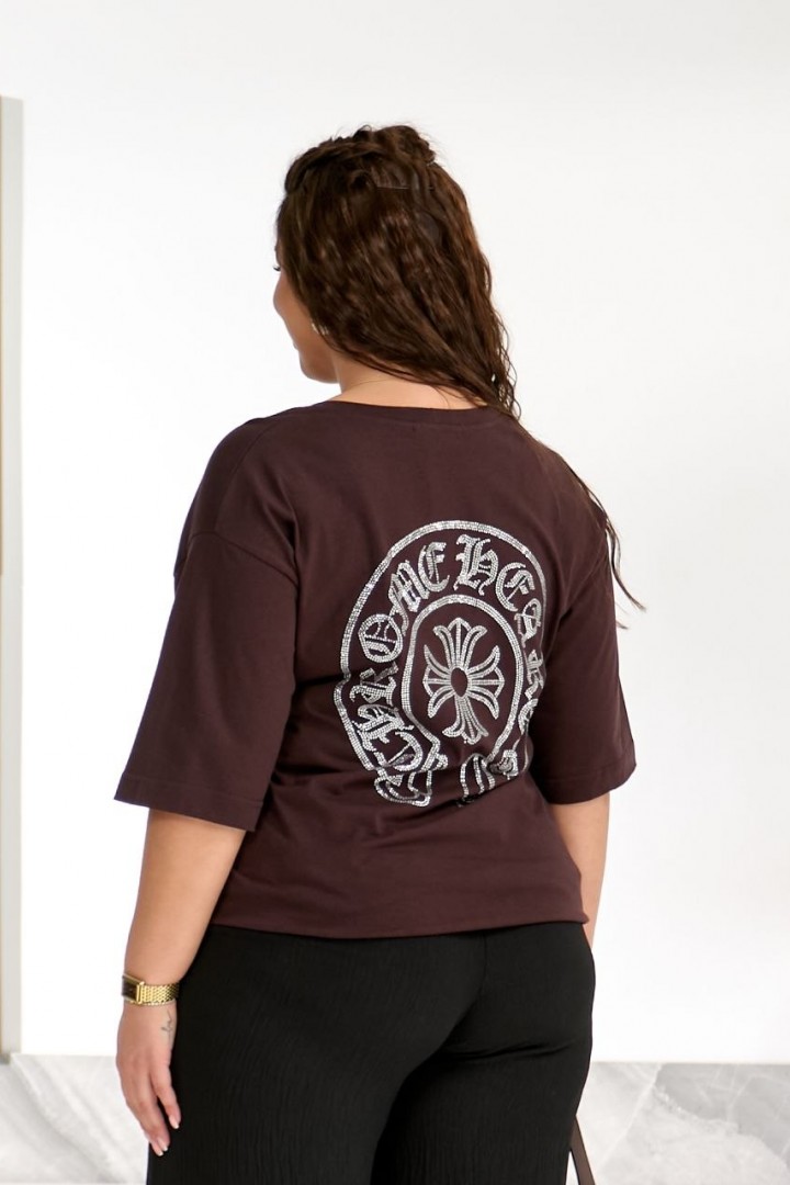 Футболка со стразами ELR-40931A500