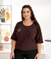 Футболка со стразами ELR-40931A500