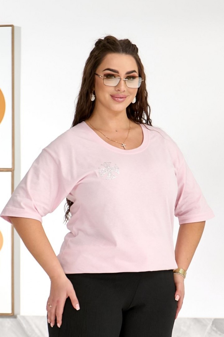 Футболка со стразами ELR-40931A500