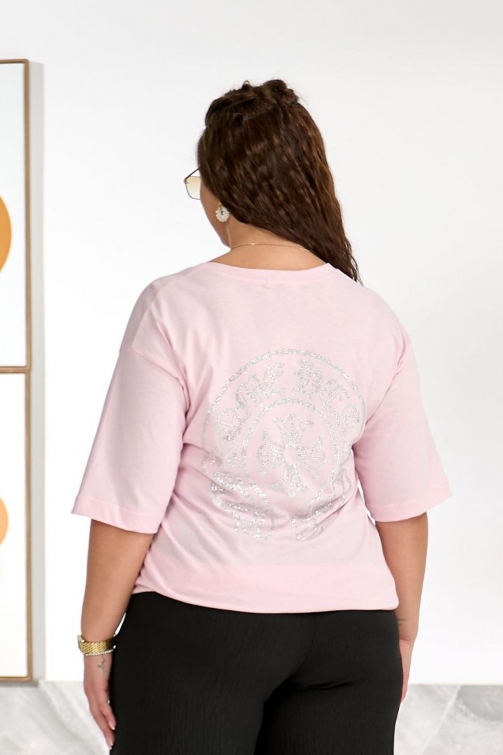 Футболка со стразами ELR-40931A500