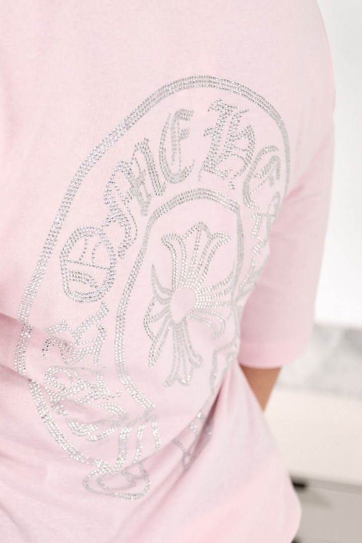 Футболка со стразами ELR-40931A500