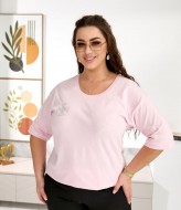 Футболка со стразами ELR-40931A500