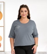 Футболка со стразами ELR-40931A500