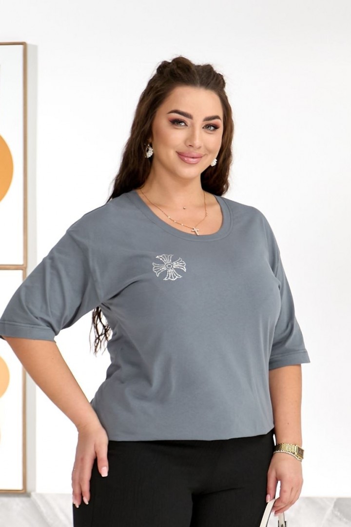 Футболка со стразами ELR-40931A500