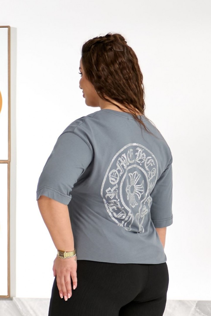 Футболка со стразами ELR-40931A500