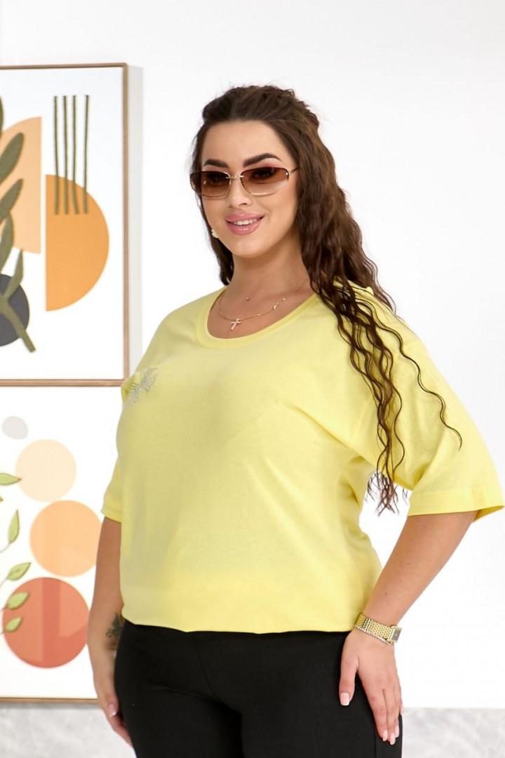 Футболка со стразами ELR-40931A500