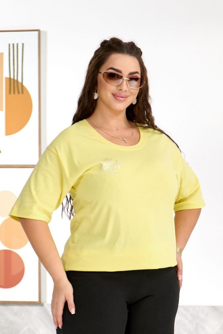 Футболка со стразами ELR-40931A500