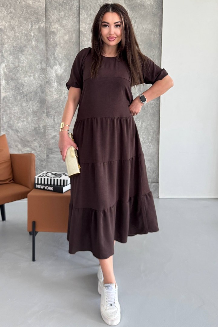 Платье с оборками SC-6064A380