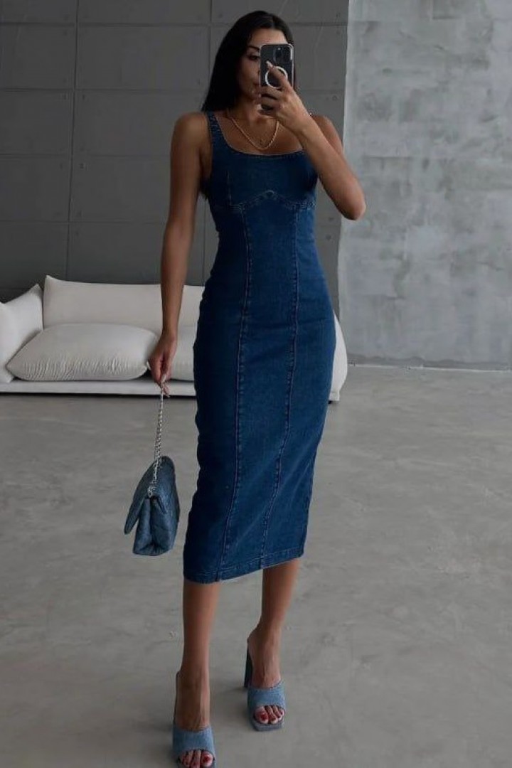 Джинсовий сарафан WOW-4027A23