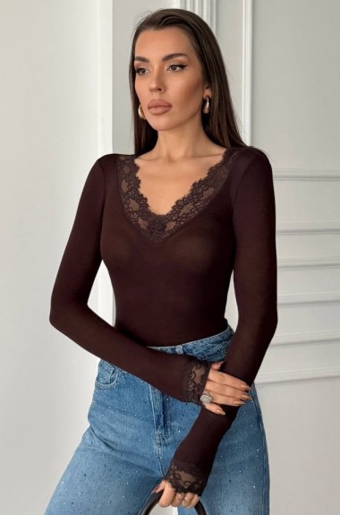 Лонгслив з V вирізом WOW-0554A10