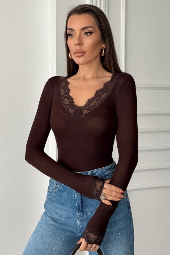 Лонгслив з V вирізом WOW-0554A10