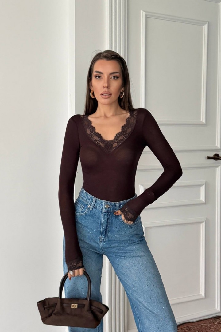 Лонгслив з V вирізом WOW-0554A10