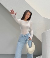 Лонгслив з мереживом WOW-0553A10