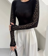 Лонгслив з мереживом WOW-0553A10