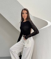 Лонгслив з мереживом WOW-0553A10