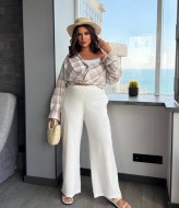 Широкие льняные брюки женские OZ-1114A450