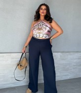 Широкие льняные брюки женские OZ-1114A450