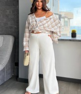 Широкие льняные брюки женские OZ-1114A450